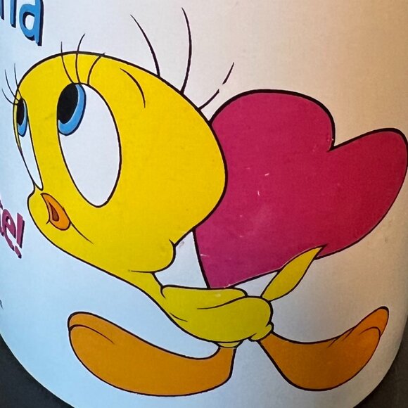 Vtg WARNER BROS Looney Tunes TWEETY BIRD Grandma You're My Favorite! 2000 Mug - Picture 10 of 10